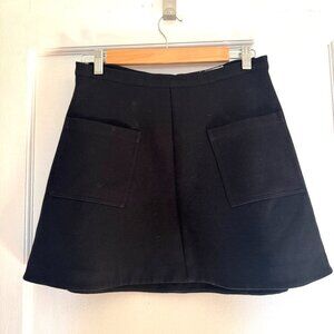 Urban Outfitters Silence + Noise Black Wool Mini Skirt Size 6